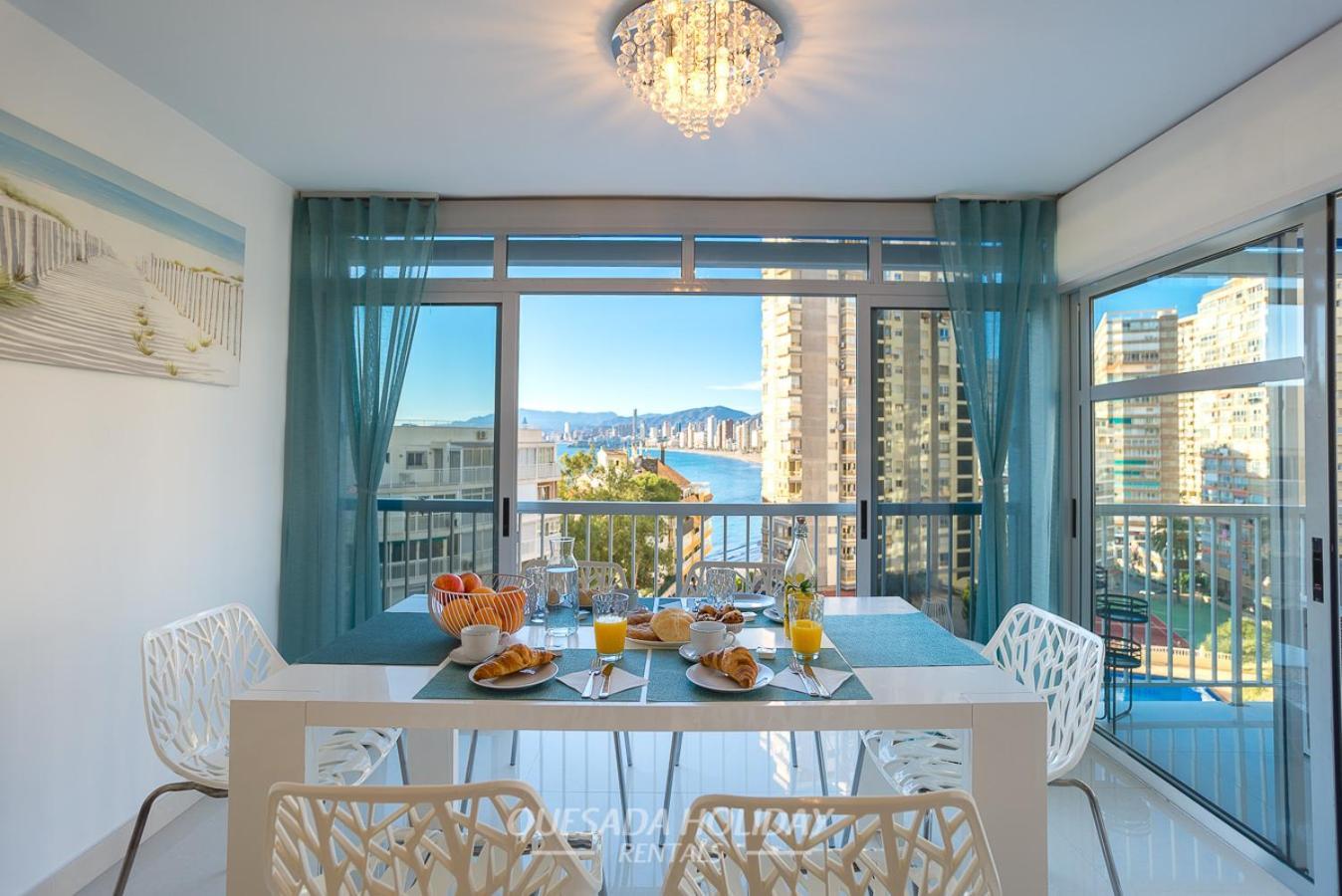 La Perla Benidorm Apartment Seaview & Pool Levante Beach מראה חיצוני תמונה